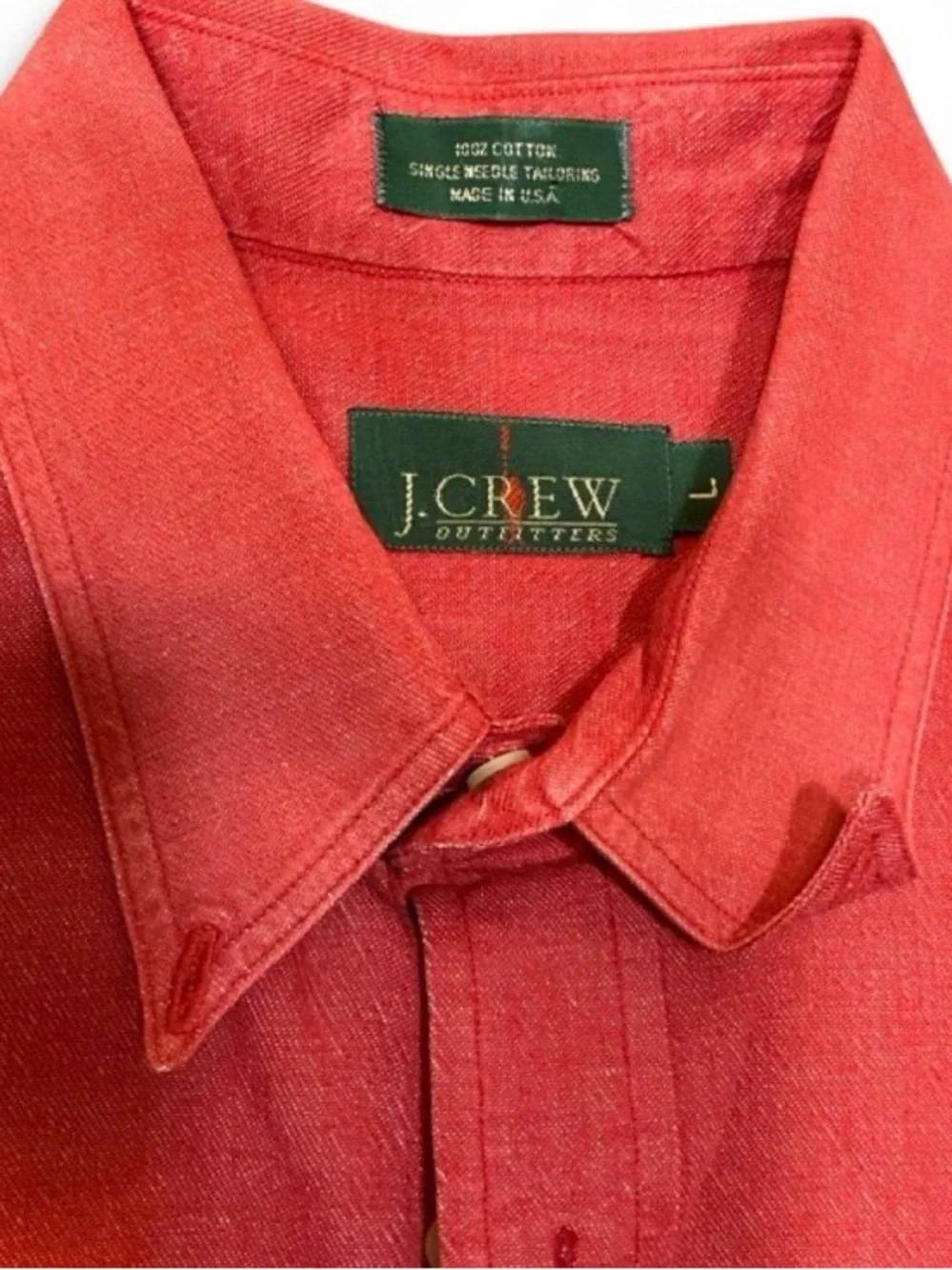 J. Crew Men's Button-Down Shirt in Red